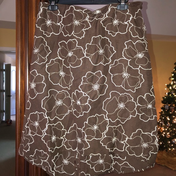 Brown Linen Skirt VERY GOOD CONDITION - Picture 4 of 4